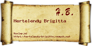 Hertelendy Brigitta névjegykártya
